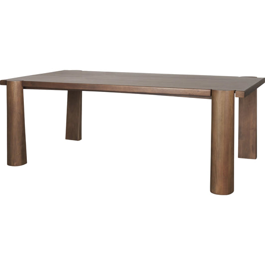 Tammar Dining Table by Mercana in brown. Made from solid wood in a traditional style.