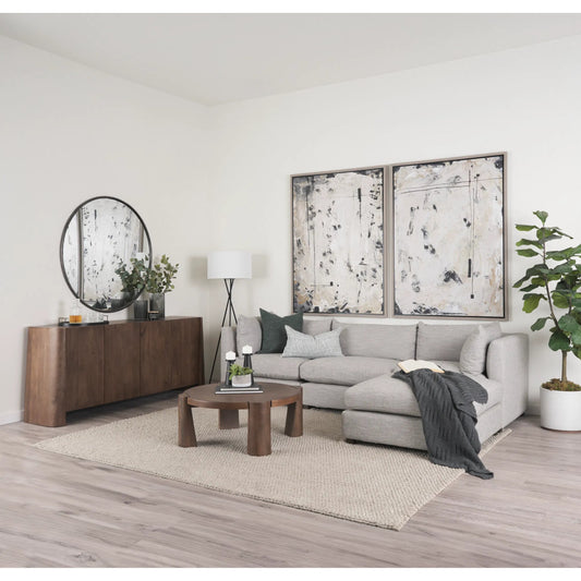 Tammar Sideboard by Mercana in brown. Made from solid wood in a traditional style.