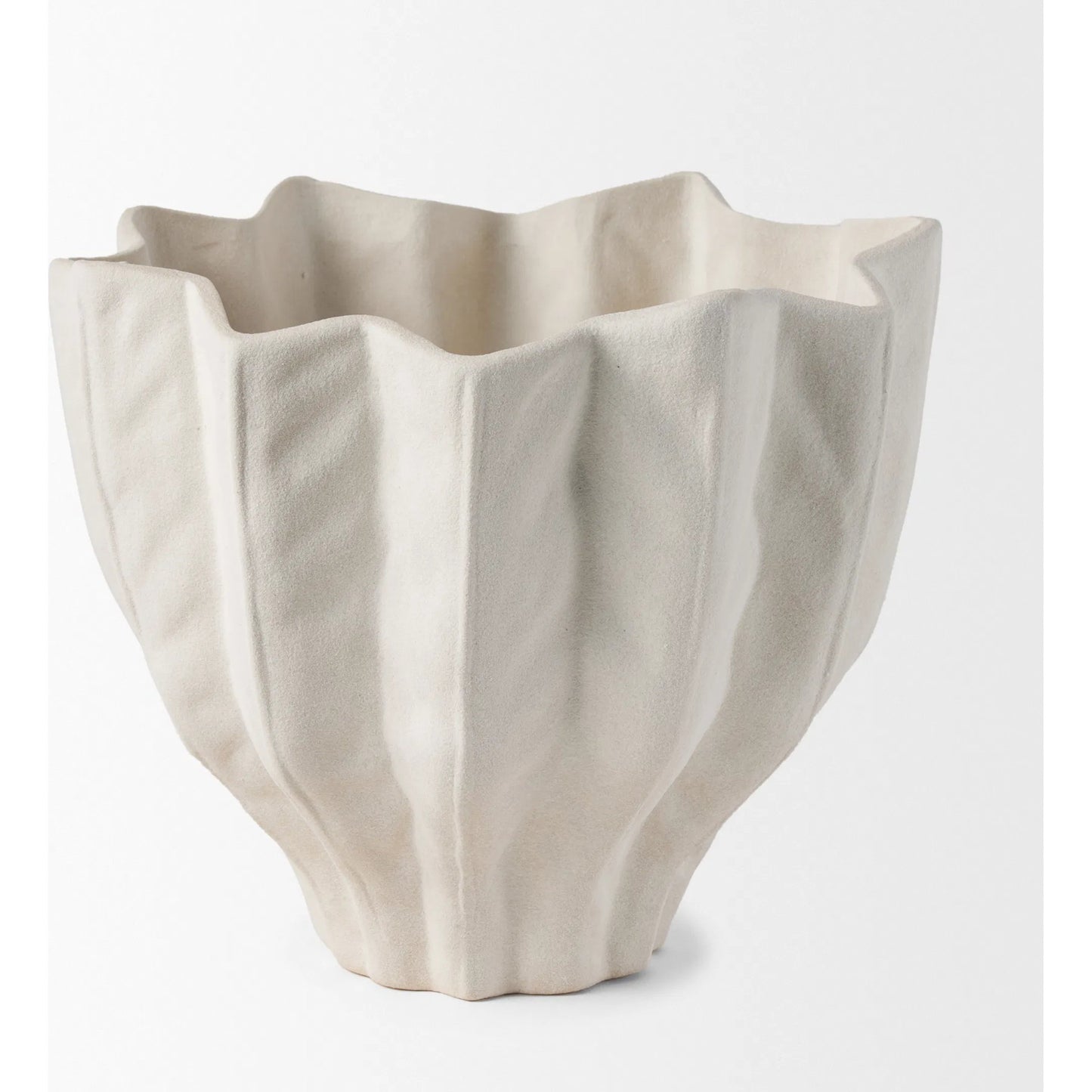 002 SI-2370621 | Additional Silo | Daria Textured Sculptural Bowl by Mercana in white. Made from ceramic in a unique style.