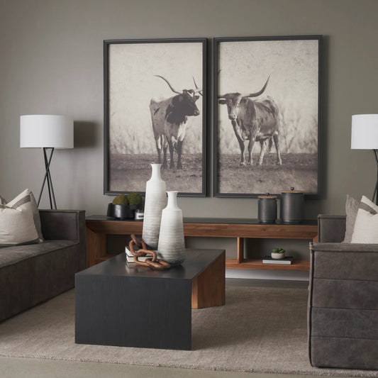 Tabor Media Console by Mercana in black. Made from manufactured wood in a transitional style.