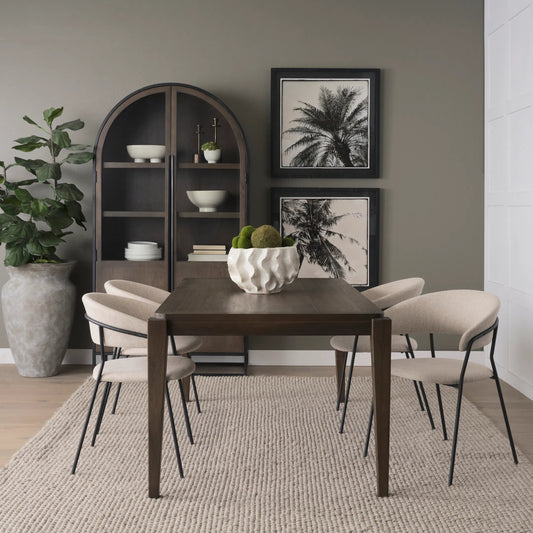 Carolyn Dining Chair (Set of 2) by Mercana in cream. Made from metal in a transitional style.