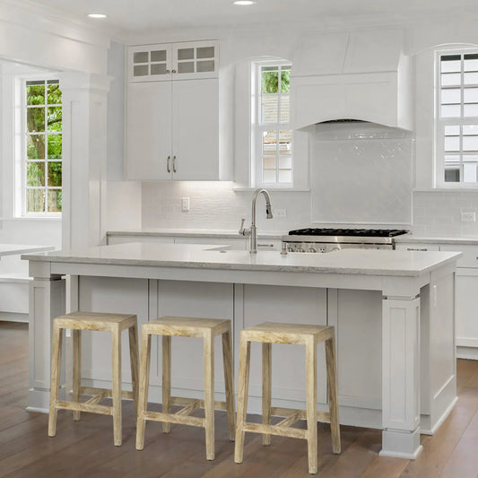 Colony Wood Seat Bar/Counter Stool by Mercana in natural. Made from unique in a modern style.