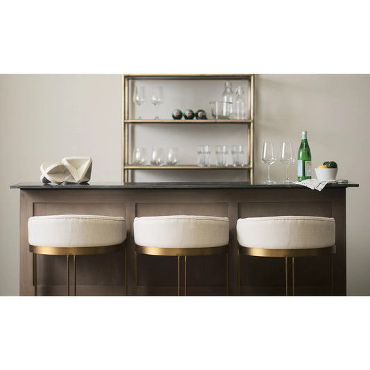 Hollyfield Bar Stool by Mercana. Made from metal in a transitional style.
