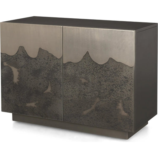 001 SI-2453287 | Primary Silo | Roxdale Accent Cabinet by Mercana in black, silver. Made from metal in a modern style.