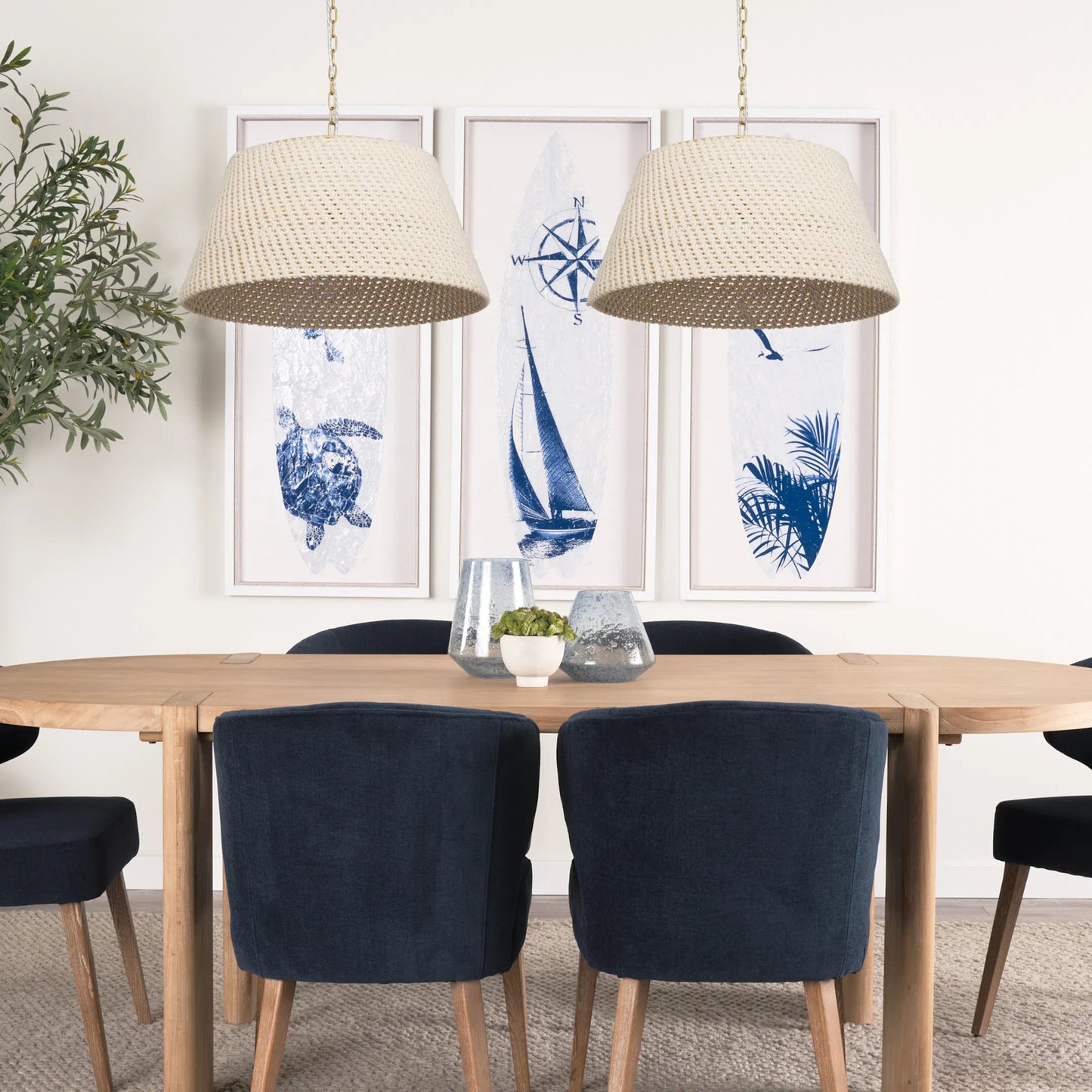 005 SI-2370580 | Lifestyle | Tosha 1-Light Tapered Cotton Rope Drum Pendant by Mercana in cream. Made from rope in a rustic style.