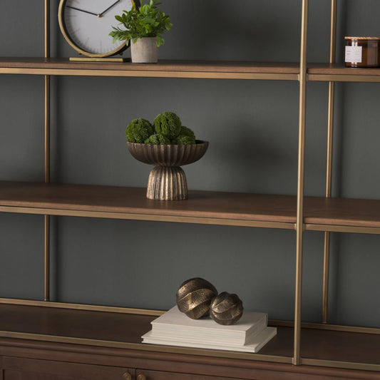 Ciaran Fluted Decorative Bowl by Mercana. Made from metal in a modern style.