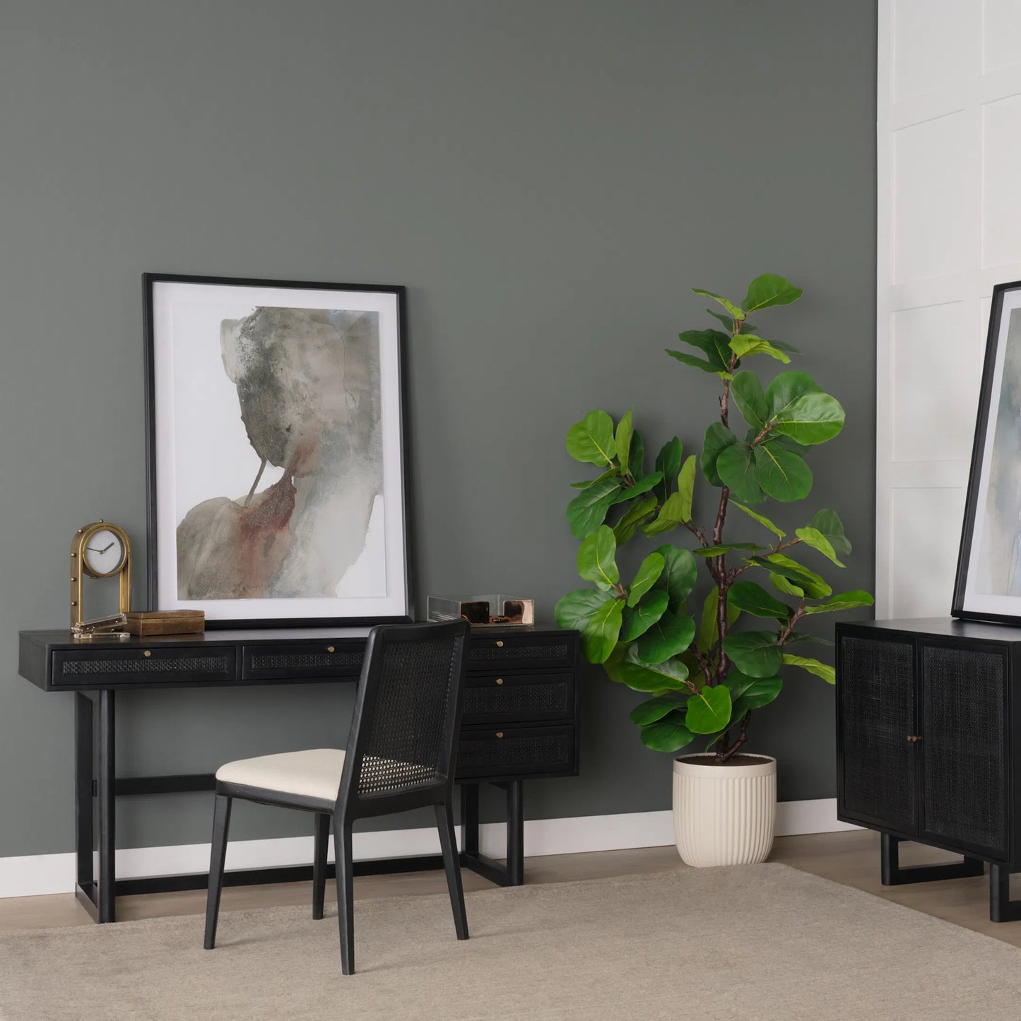 022 SI-2453210 | Lifestyle | Grier Office Desk by Mercana. Made from solid wood in a unique style.