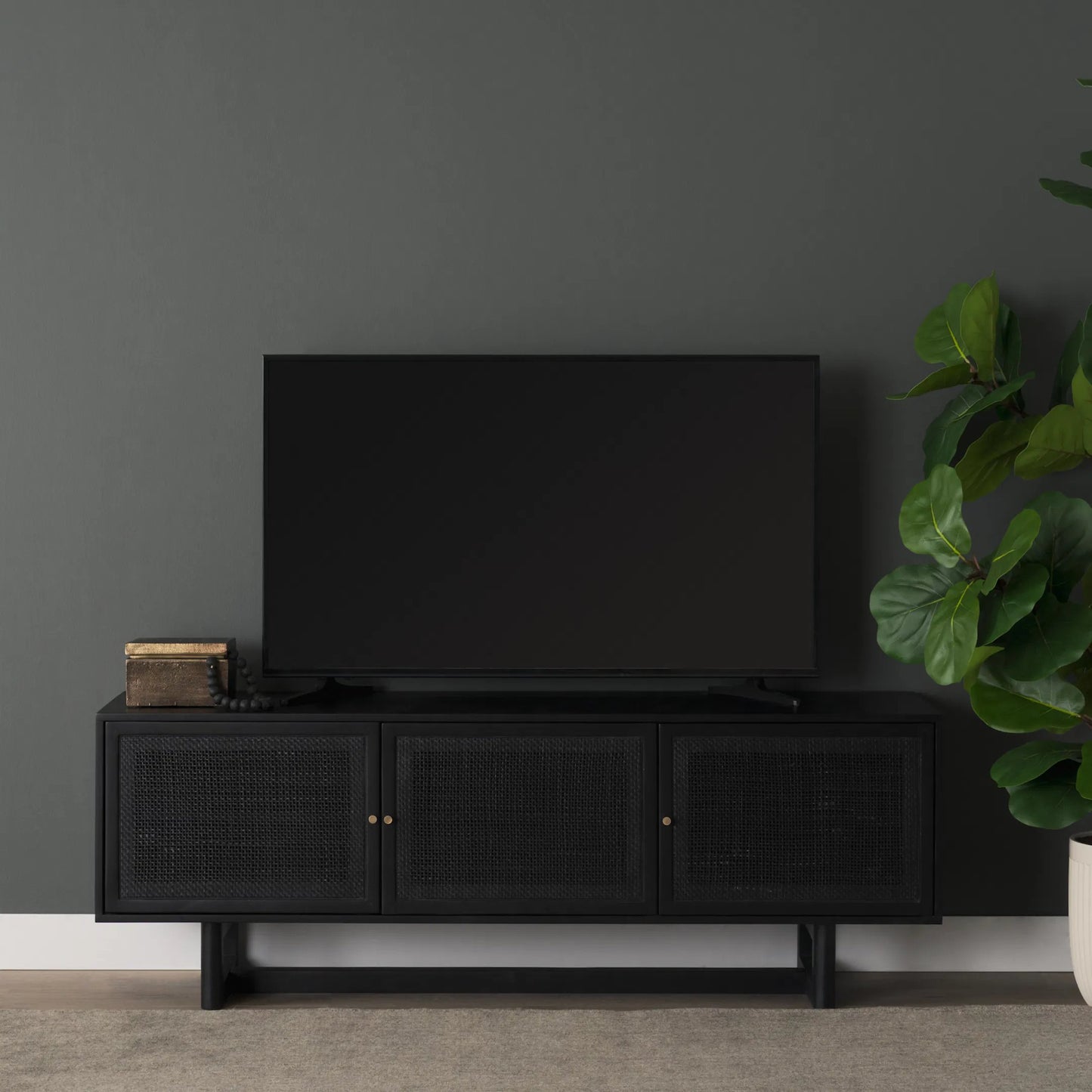 037 SI-2453209 | Lifestyle | Grier Media Console by Mercana. Made from solid wood in a unique style.