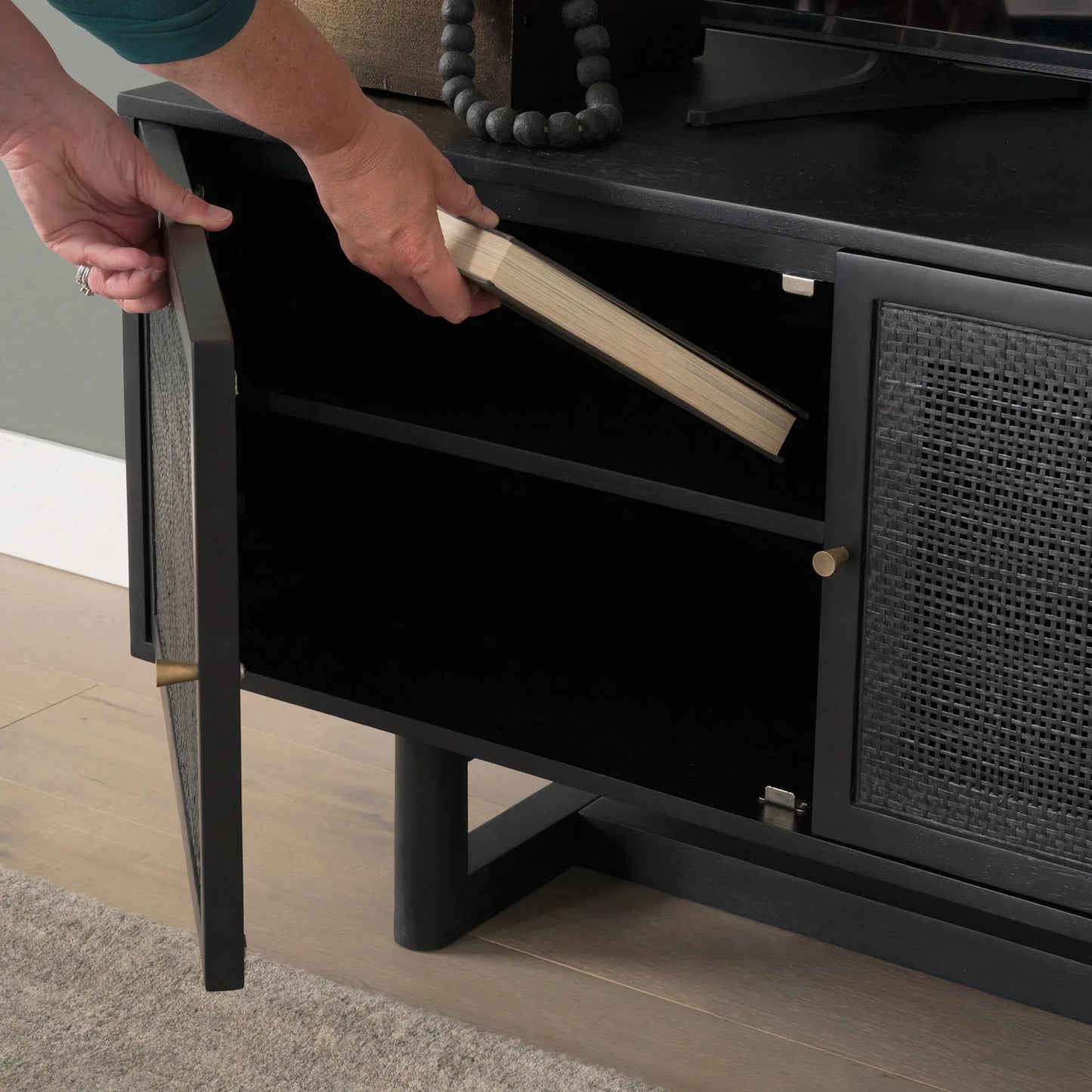 038 SI-2453209 | Lifestyle | Grier Media Console by Mercana. Made from solid wood in a unique style.