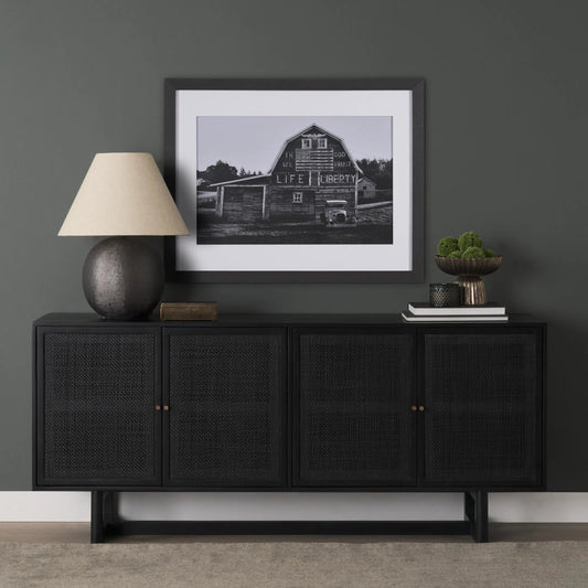 Grier Sideboard by Mercana. Made from solid wood in a rustic style.