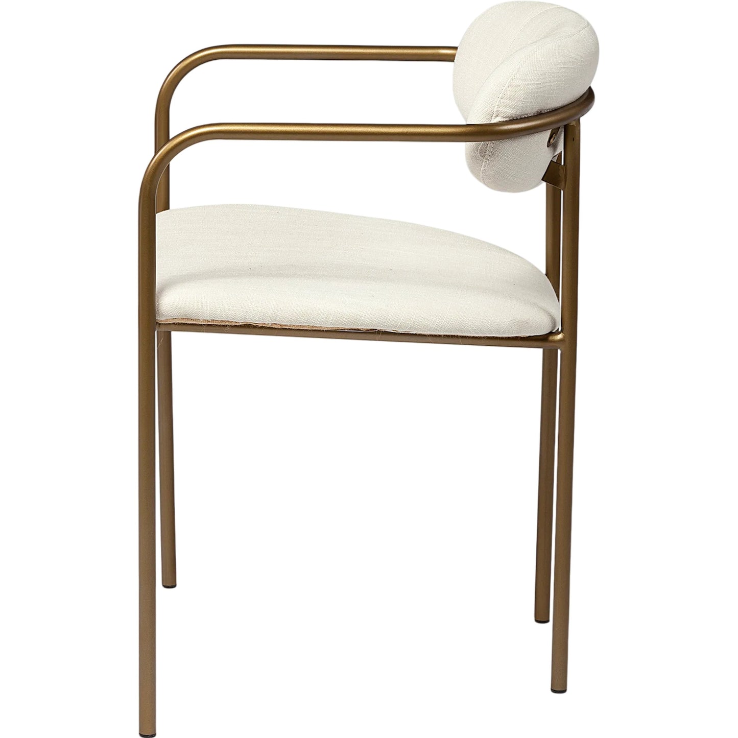003 SI-2453279 | Additional Silo | Parker Fabric Dining Armchair (Set of 2) by Mercana in cream. Made from metal in a unique style.