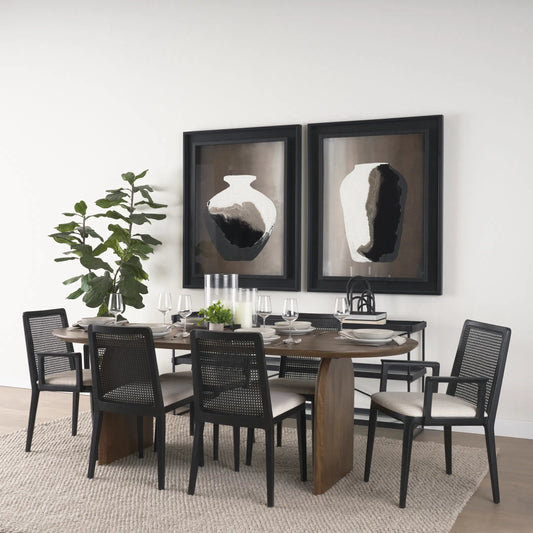 Clara Cane Back Dining Chair (Set of 2) by Mercana. Made from solid wood in a transitional style.