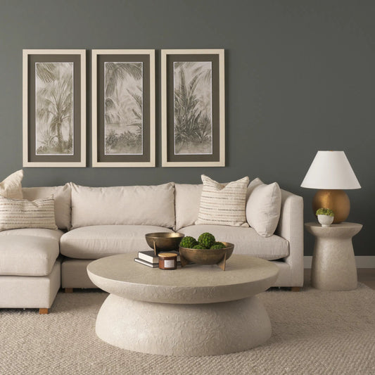 Mesa Accent Table by Mercana in gray. Made from stone in a unique style.