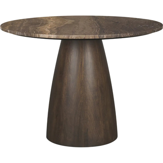 001 SI-2527741 | Primary Silo | Allyson 42" Dining Table by Mercana in brown. Made from stone in a unique style.