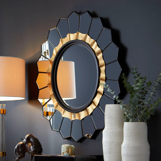 Tempe Mirror by Cyan Design in old world, gold. Made from beveled mirrored glass in a transitional style.