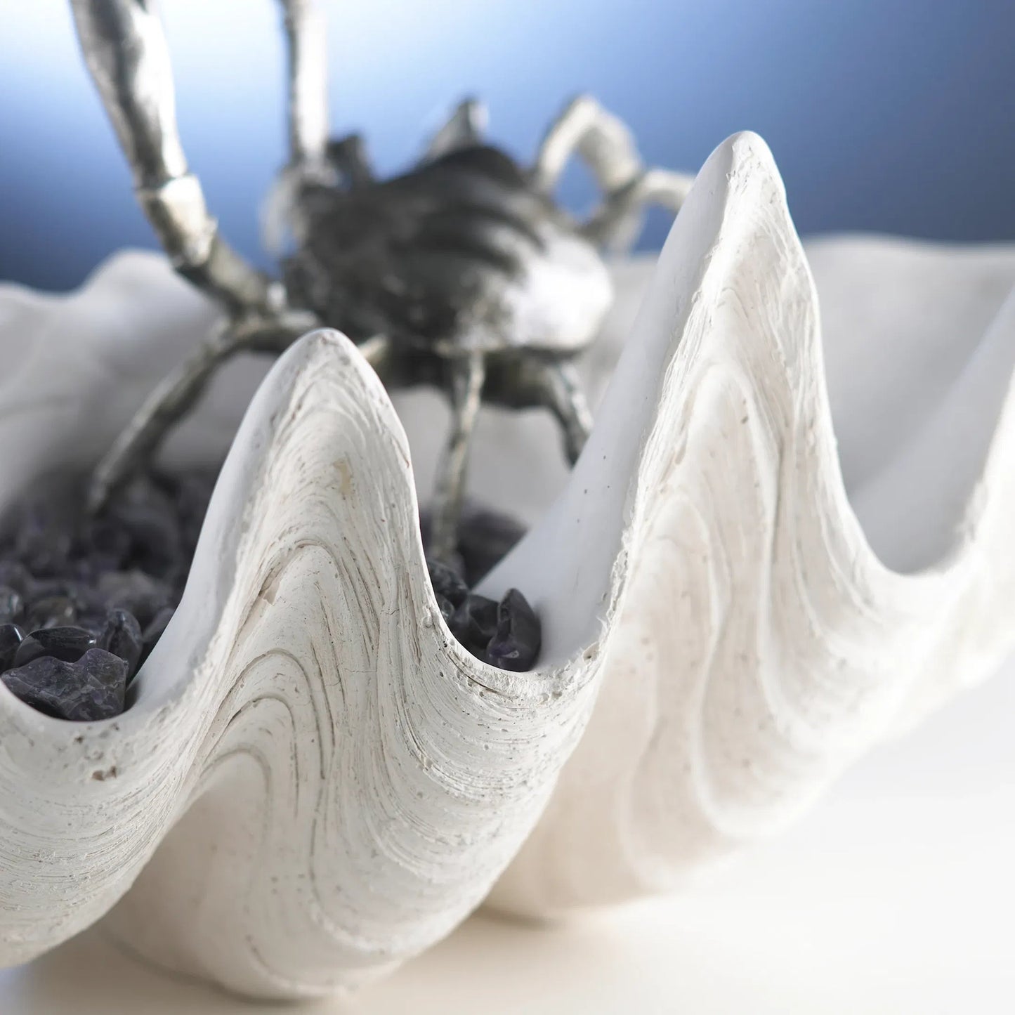 005 S-255091 | Closeup | Clam Shell by Cyan Design in white. Made from plaster in a coastal style.