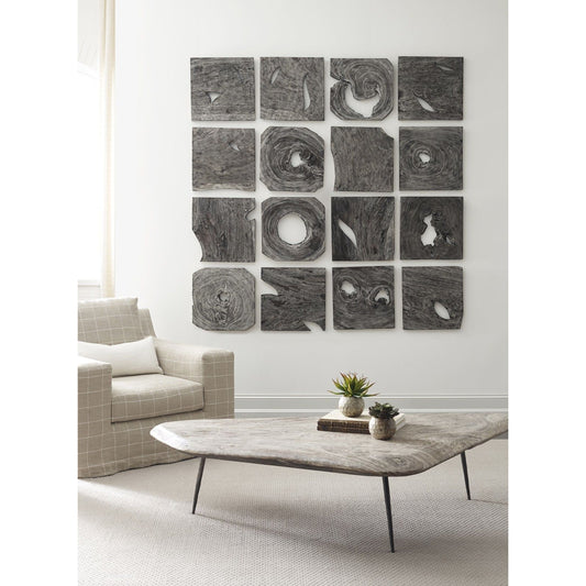 Grey Stone Wall Tile by Phillips Collection in gray and gray stone. Made from wood in a modern style.