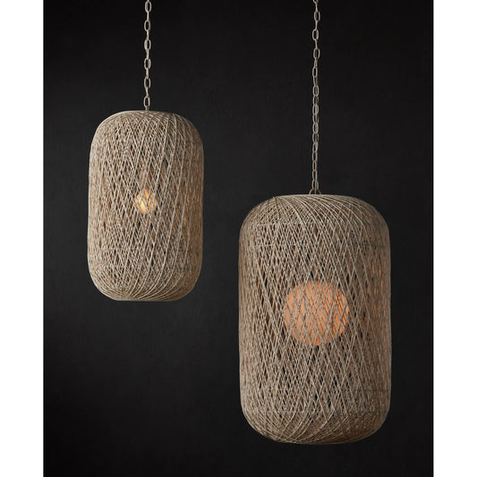 Cocoon Pendant by Currey and Company in cream, vanilla. Made from unique in a modern style.