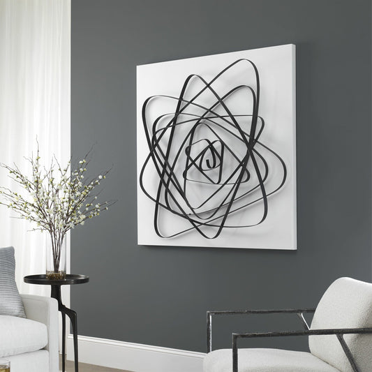 Nucleus Wall Decor by Uttermost in matte white. Made from iron 100% in a modern style.