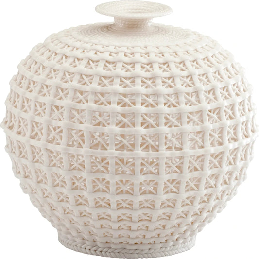 Diana Vase by Cyan Design in matte white. Made from ceramic in a eclectic & global style.