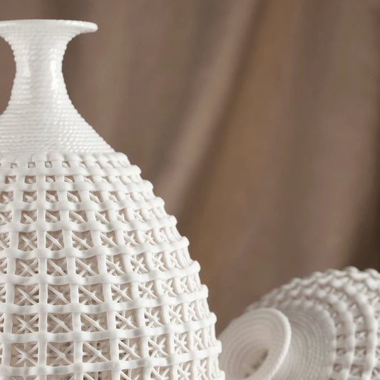 Diana Vase by Cyan Design in matte white. Made from ceramic in a eclectic & global style.