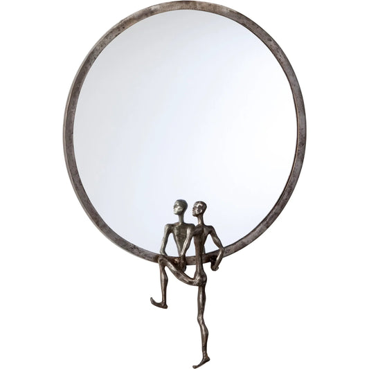 Kobe Mirror #2 by Cyan Design in raw steel. Made from iron, mirrored glass in a modern style.