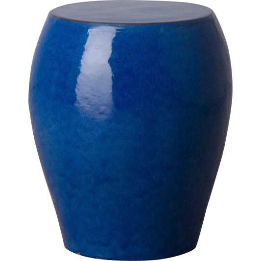Seiji Garden Stool by Emissary USA in glossy glaze. Made from ceramic in a coastal style.