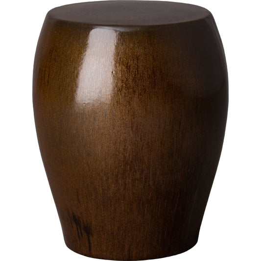 Seiji Garden Stool by Emissary USA in glossy glaze. Made from ceramic in a coastal style.