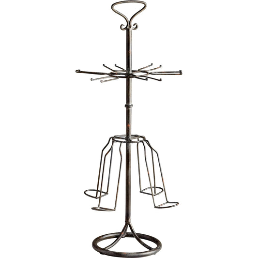 Winston Wine Rack by Cyan Design in raw steel. Made from iron in a modern style.