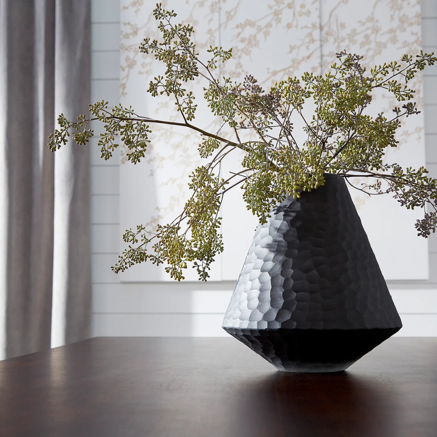 005 S-256157 | Lifestyle | Lava Vase by Cyan Design in black. Made from glass in a modern style.