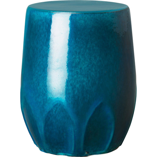 Calyx Garden Stool by Emissary USA in glossy glaze. Made from ceramic in a modern style.