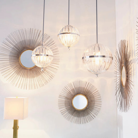 Pixley Mirror by Cyan Design in antiqued silver leaf. Made from iron, mirrored glass in a modern style.