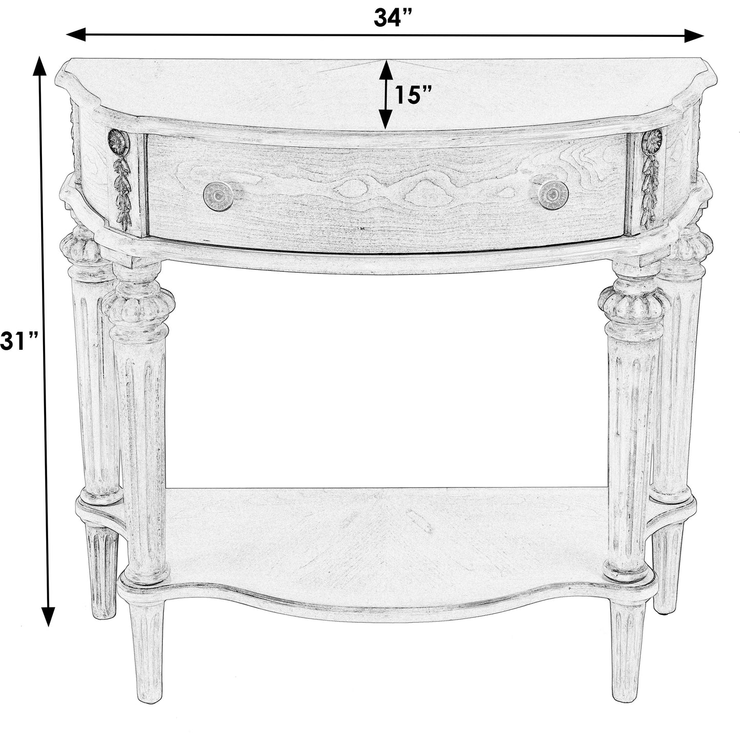 017 SI-2077856 | Additional Silo | Halifax Console Table by Butler Specialty Company. Made from unique in a traditional style.