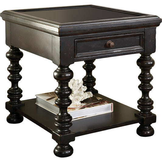 001 SR-836095 | Primary Silo | Explorer End Table by Tommy Bahama Home. Made from unique in a eclectic & global style.
