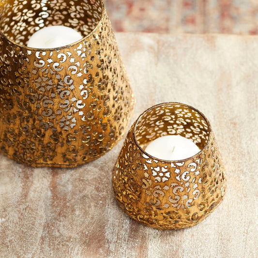 Filigree Dream Container by Cyan Design in antique gold. Made from iron in a eclectic & global style.