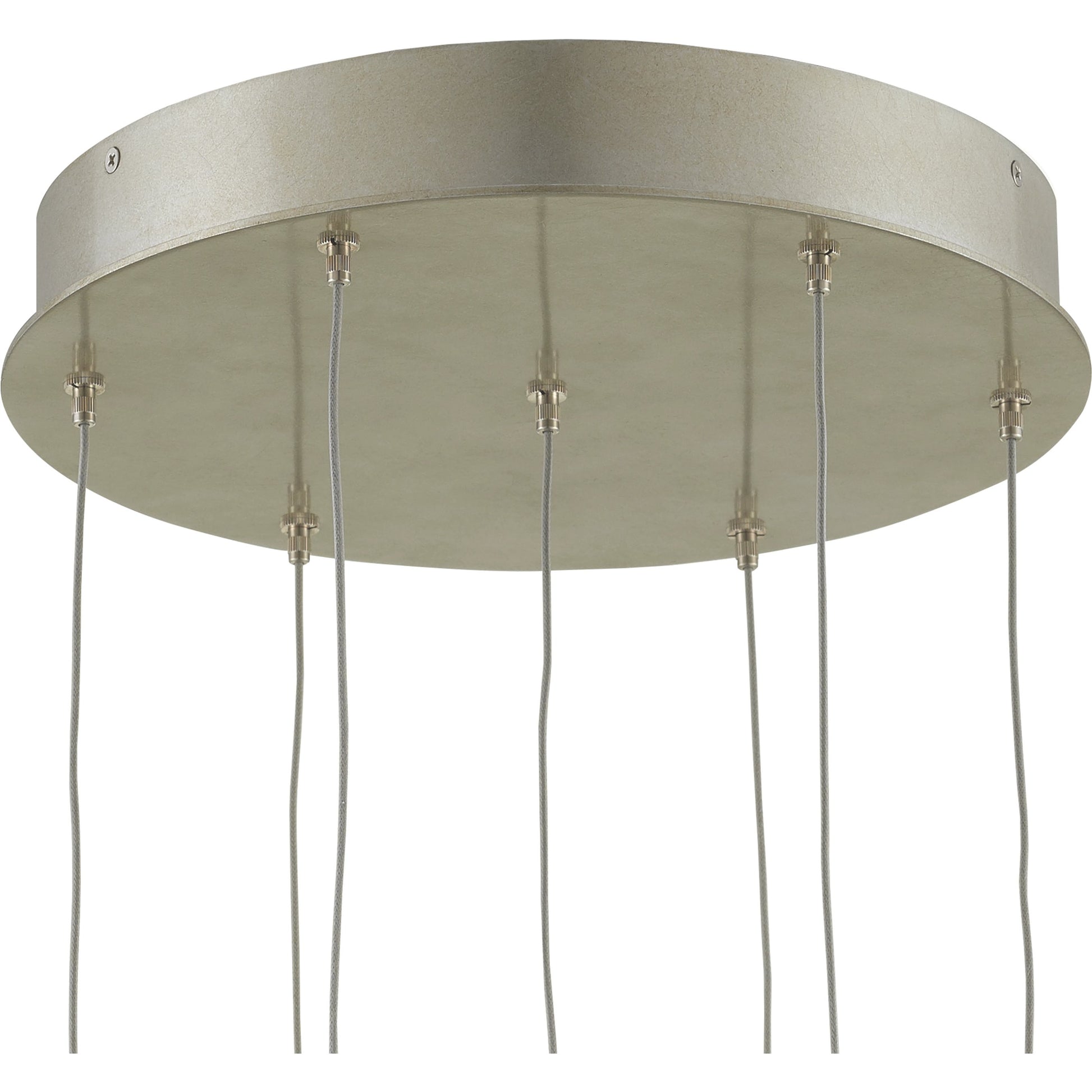 Catrice Pendant by Currey and Company in painted silver, contemporary silver leaf, natural shell. Made from capiz shell, wrought iron in a coastal style.