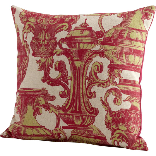Urn Your Keep Pillow by Cyan Design in pink. Made from feathers, down in a transitional style.