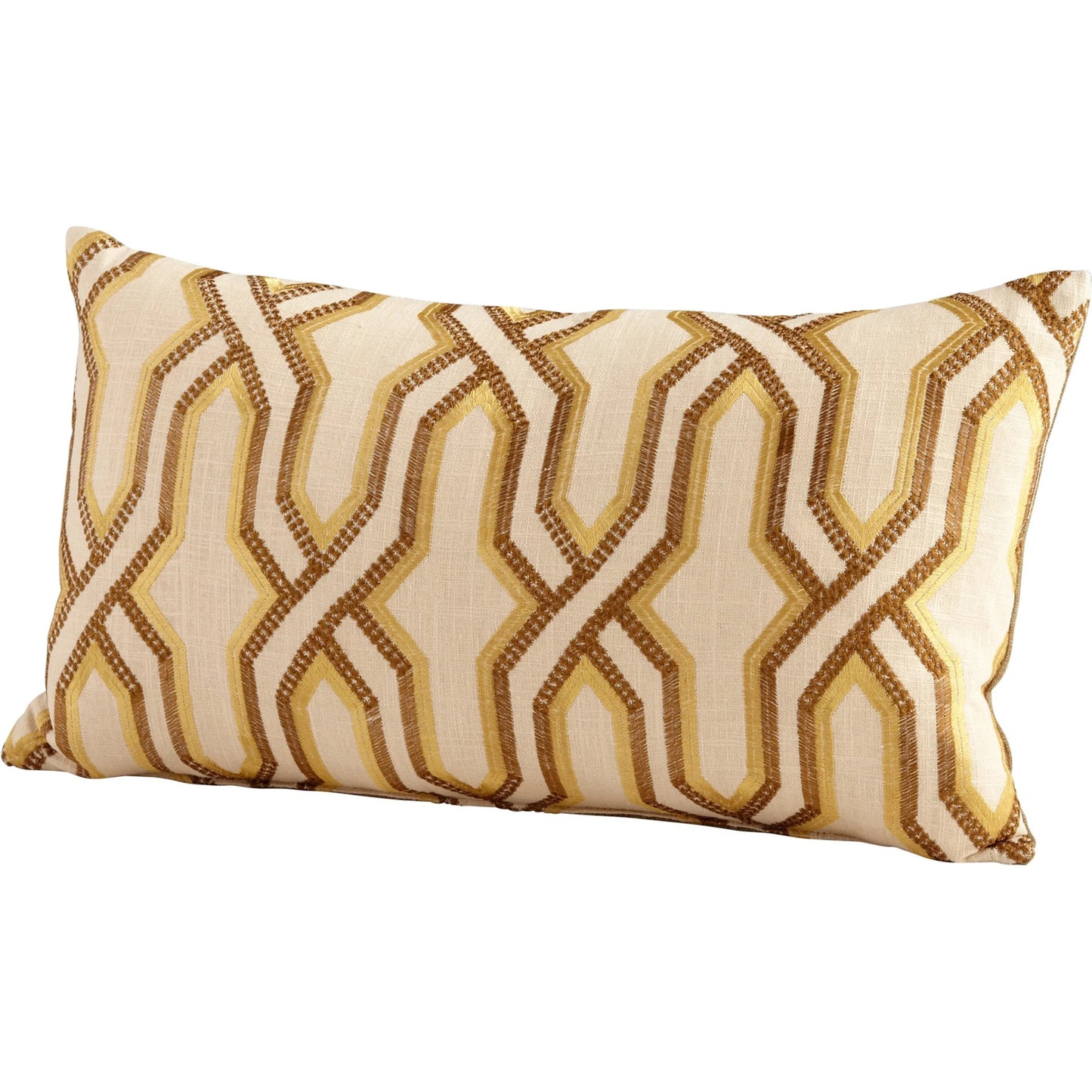 001 S-257772 | Primary Silo | Twist and Turn Pillow by Cyan Design in yellow. Made from feathers, down in a modern style.