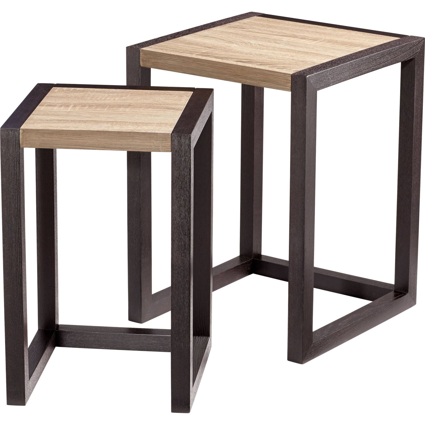 001 S-254631 | Additional Silo | Becket Nesting Tables by Cyan Design in oak veneer, black veneer. Made from wood in a modern style.
