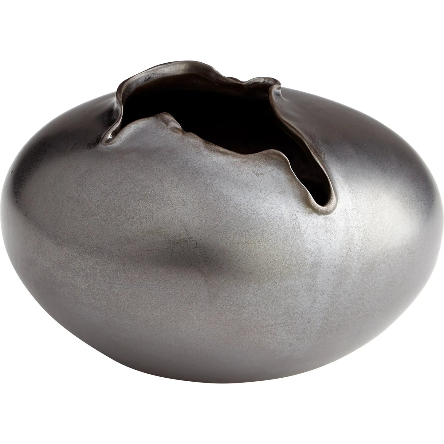 001 S-257600 | Primary Silo | Tambora Vase by Cyan Design in black metal. Made from ceramic in a modern style.