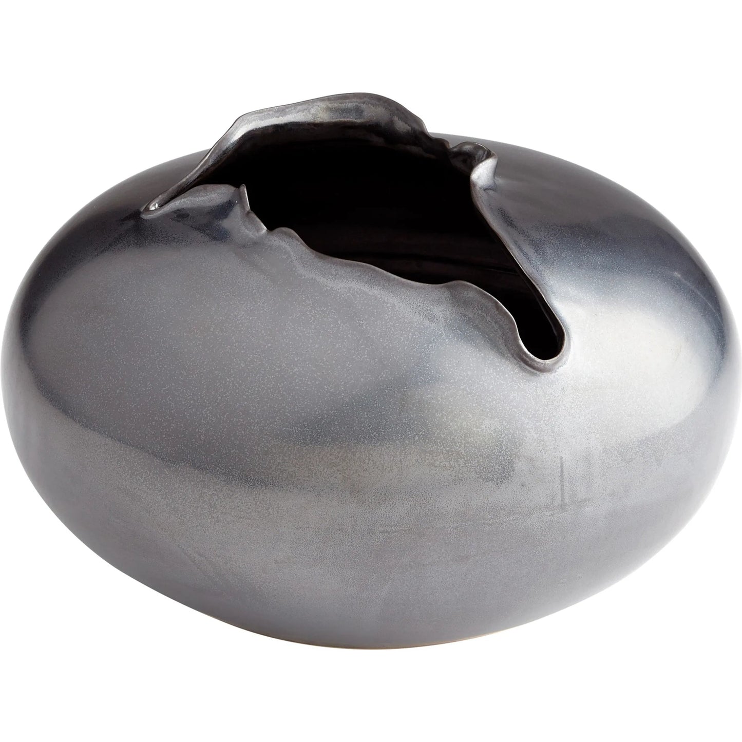 003 S-257602 | Primary Silo | Tambora Vase by Cyan Design in black metal. Made from ceramic in a modern style.