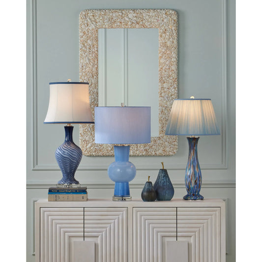 Zeta Table Lamp by Currey and Company. Made from glass, optic crystal in a transitional style.