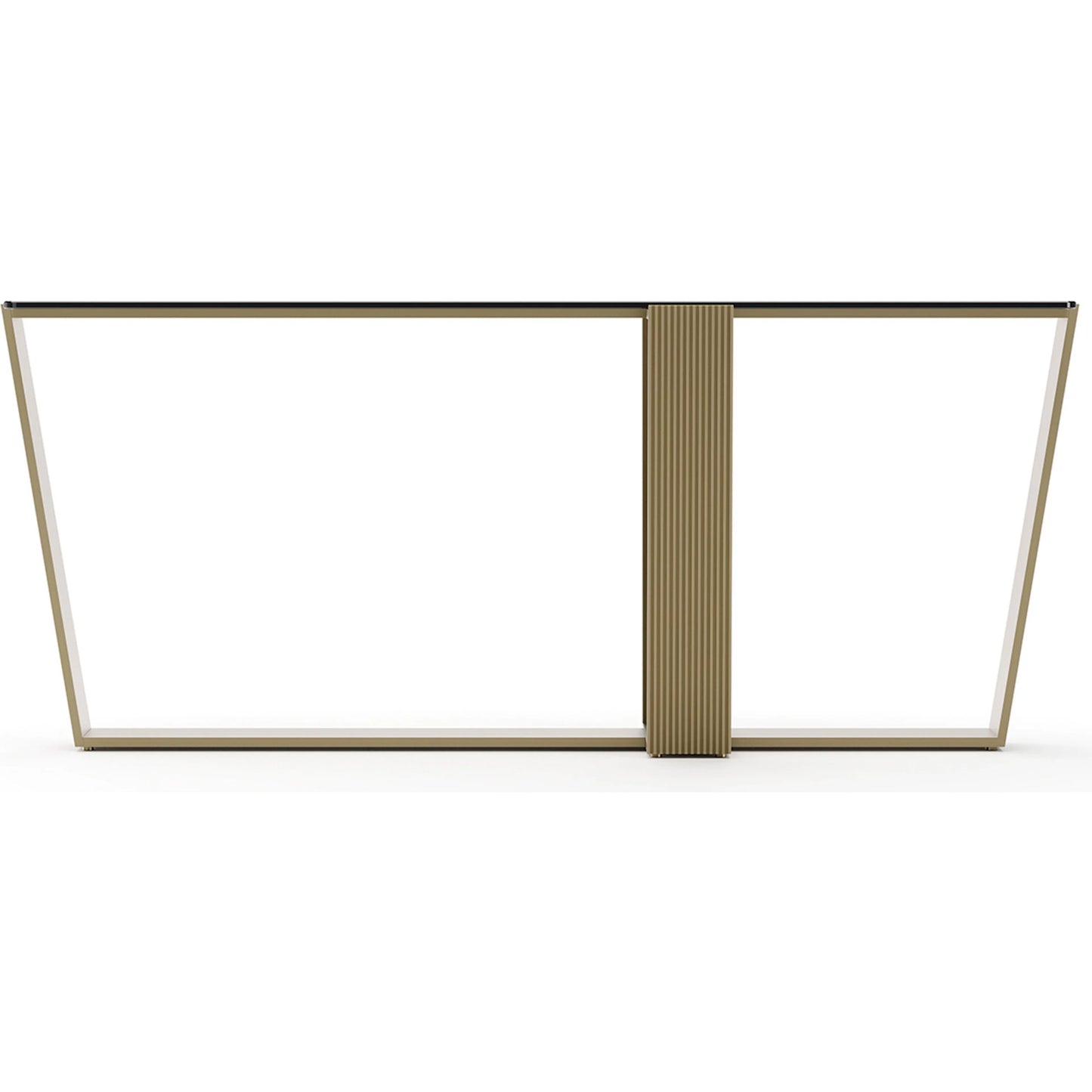 002 SI-2462184 | Additional Silo | Counter Balance Console Table by Caracole in smoked bronze, brushed gold. Made from glass in a modern style.