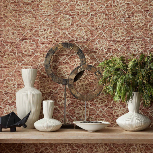 Mediium Portal Sculpture by Cyan Design in brown, stainless steel. Made from horn iron, wood in a modern style.