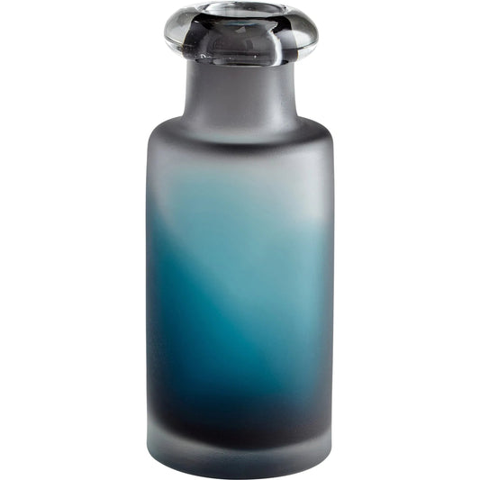 Neptune Vase by Cyan Design in blue, clear. Made from glass in a modern style.