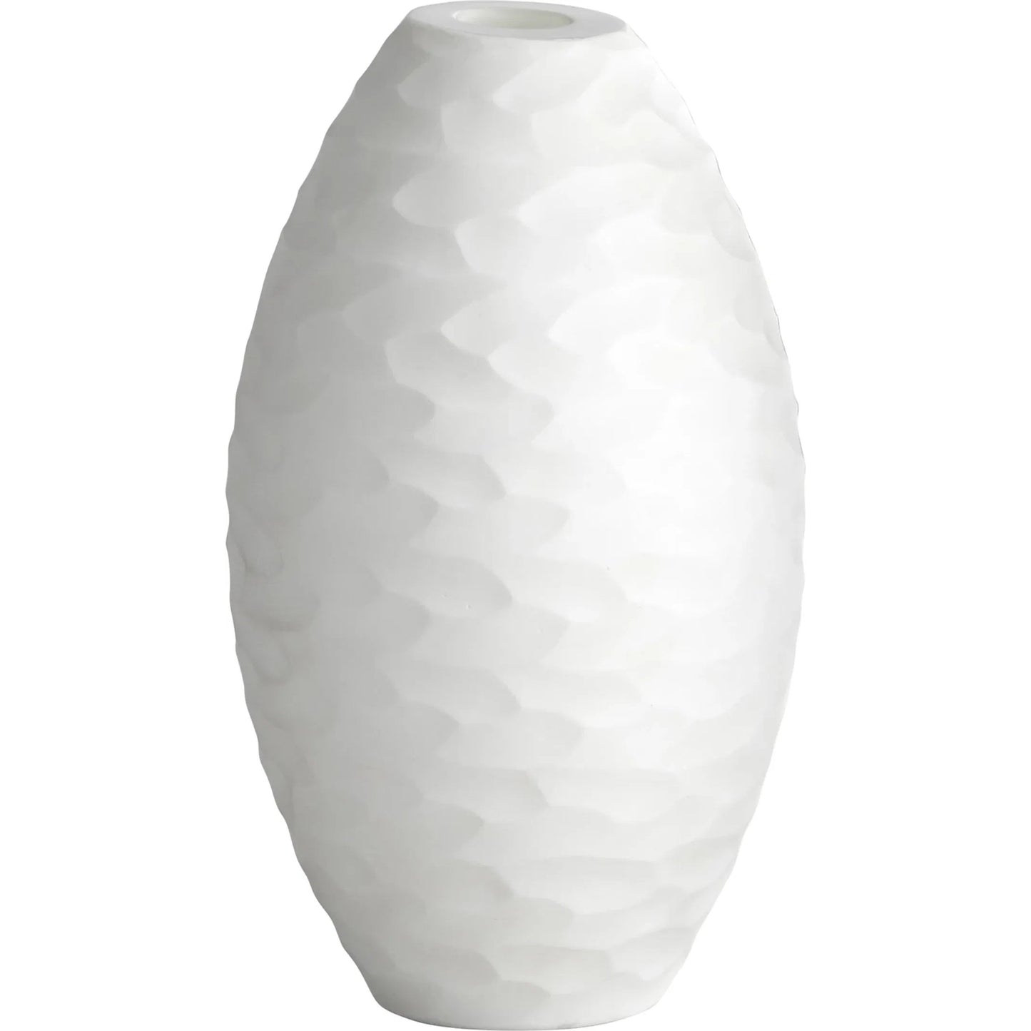 001 S-256438 | Primary Silo | Meringue Vase by Cyan Design in white. Made from glass in a modern style.