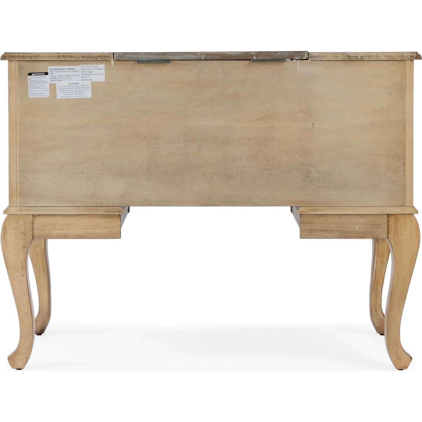 023 SI-2077865 | Additional Silo | Charlotte Vanity Desk with Storage by Butler Specialty Company. Made from poplar solids, mdf, cherry veneer in a traditional style.