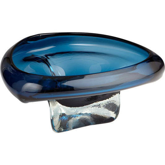 Alistair Blue Bowl by Cyan Design in blue. Made from glass in a modern style.
