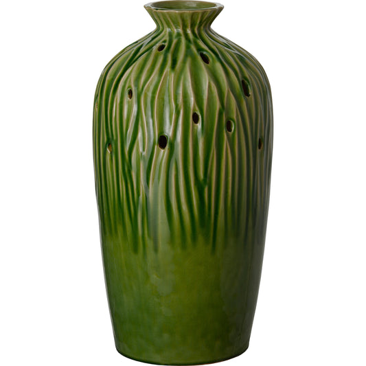 Tall Sequoia Vase by Emissary USA in green olive. Made from unique in a modern style.