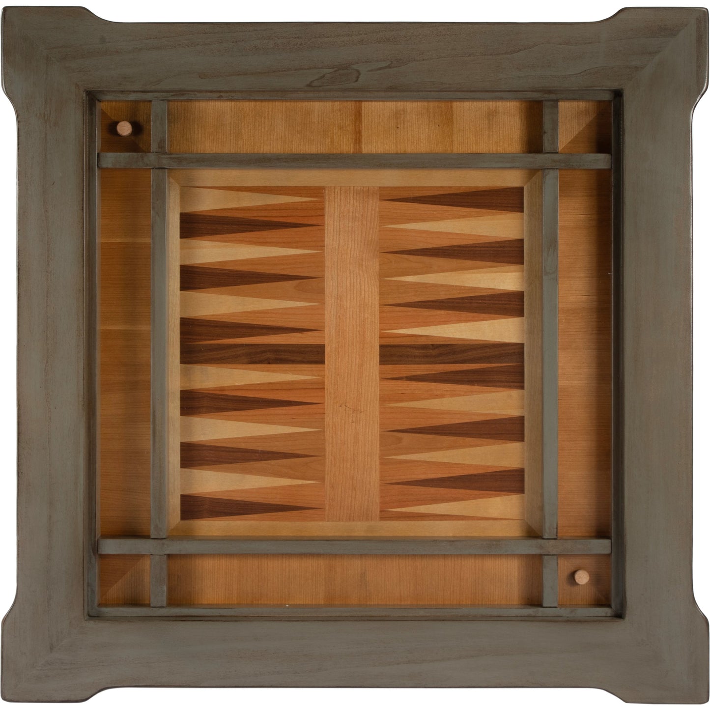 008 S-259955 | Additional Silo | Vincent Multi Game Table by Butler Specialty Company in gray and silver satin. Made from rubberwood, poplar hardwood solids, mdf, cherry, maple, walnut veneers in a traditional style.